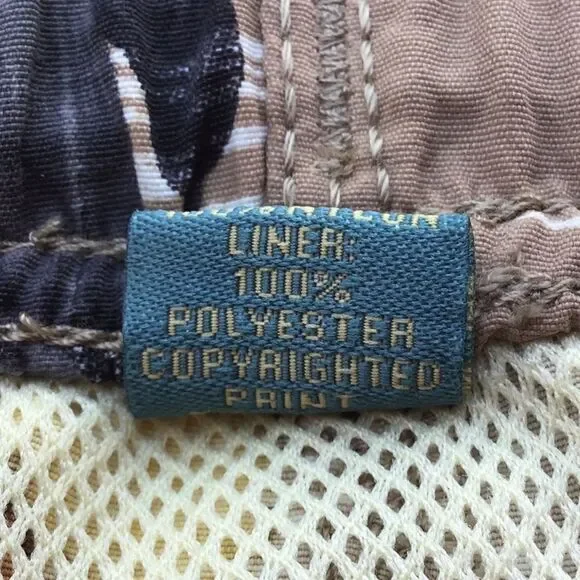 Tommy Bahama Tan Tropical Print Swim Trunks - Picture 13 of 13